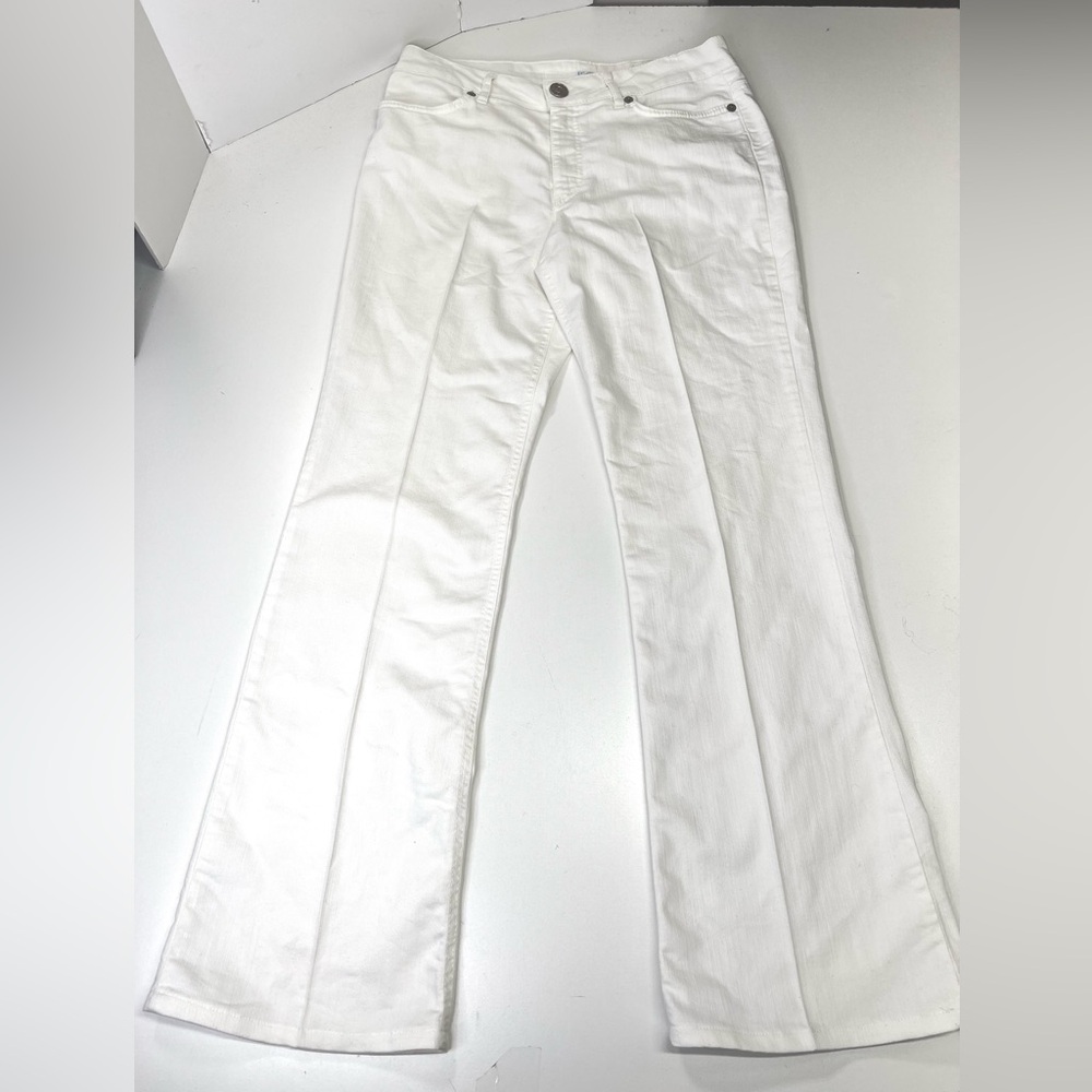 Escada Sport White Jeans Flare Leg Cotton Size 42 US Large